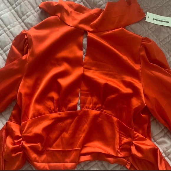 CBR satin keyhole backless top. - Picture 2 of 3